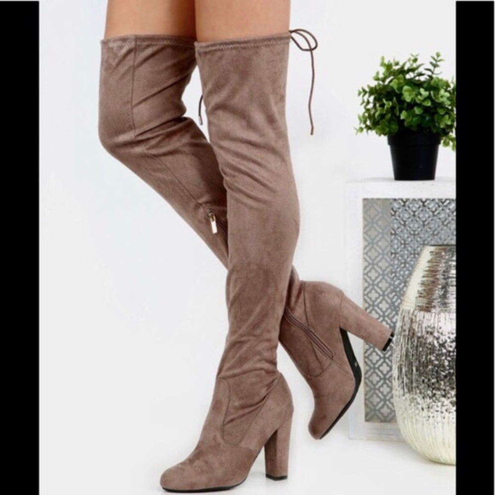 Catherine Malandrino Grey Over the Knee Boots
